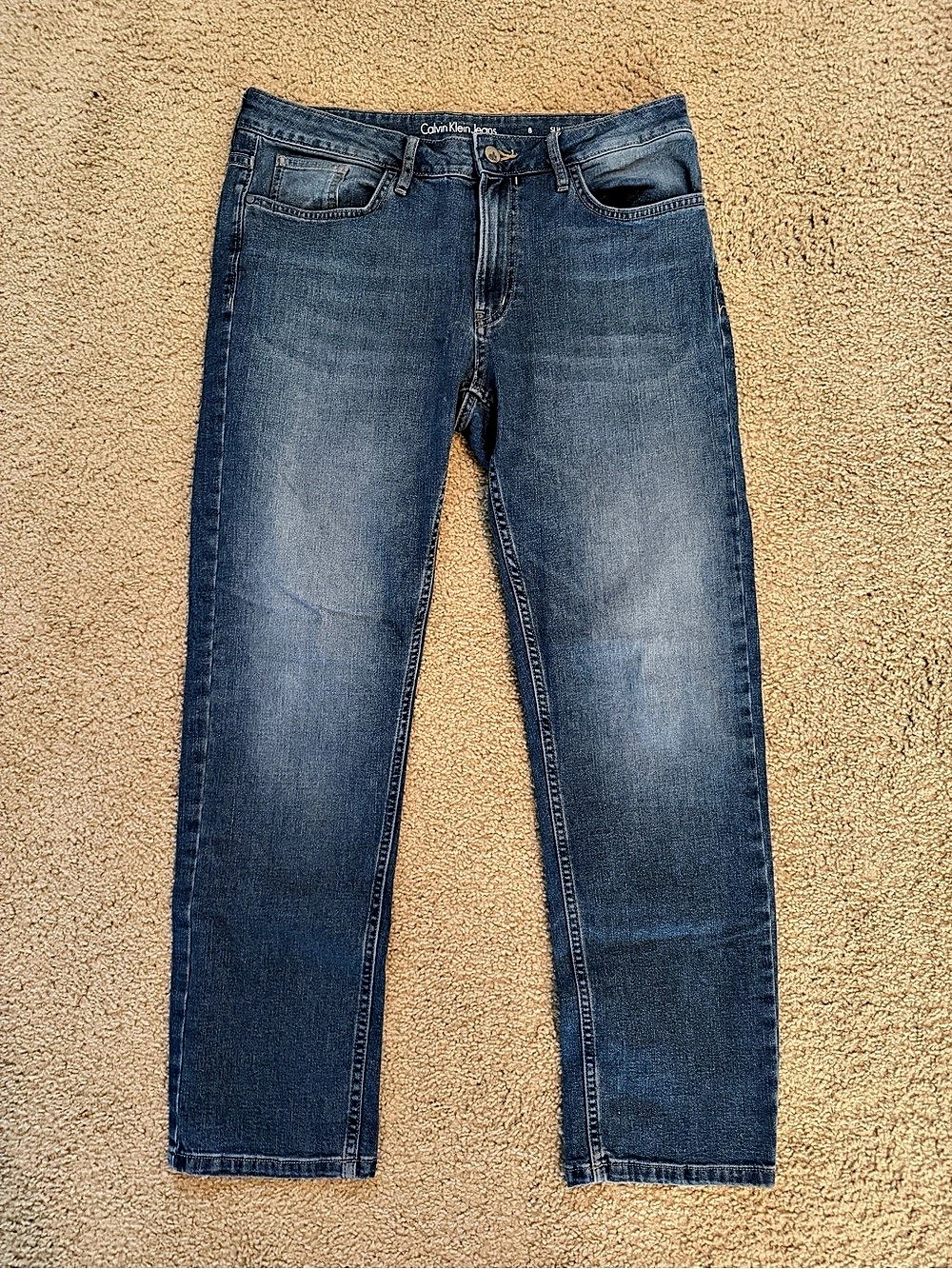 Calvin Klein Jeans Slim Boyfriend Jeans Blue Straight Leg Jeans Size 8